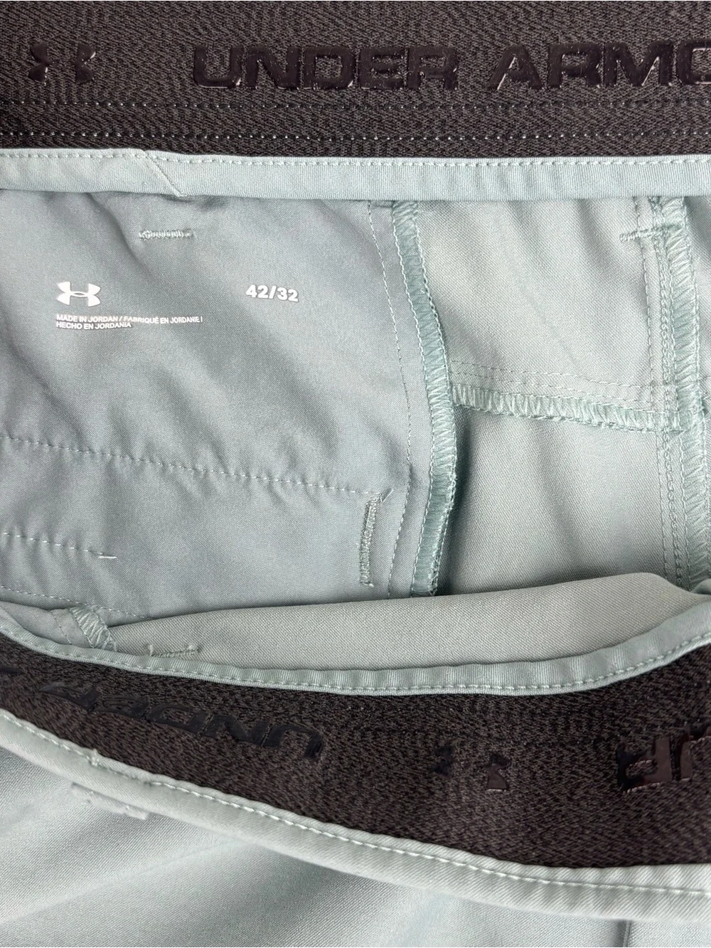 Under Armour Pants Mens 42X32 Green Blue UA Drive‎ Tapered Golf (Fit 42X31)